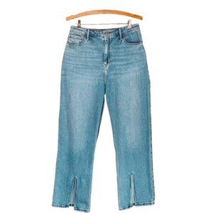 HOLLISTER Ultra High-Rise Light Wash Dad Jeans Split Hem - Size 9S/29